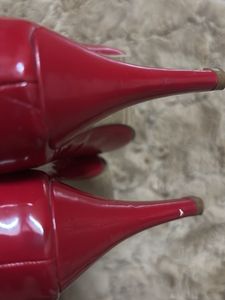 Red Peep-Toe Heels