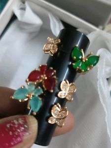 Butterfly Charm Rings