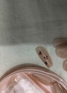 Sweet Cherry Nude Nails
