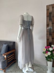 Grey Lace Embellish Premium Gown