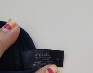Amante Brand Sports Bra With Front Zip