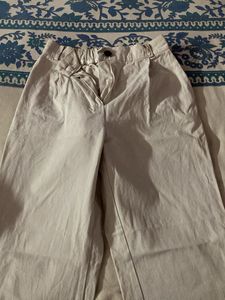 Beige Wide Leg Pants