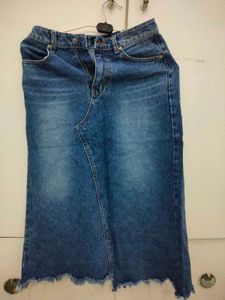 Denim Skirt Asymmetrical