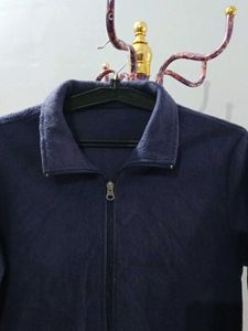 Navy Blue Zip-Up Jacket