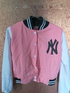 Pink NY Varsity Jacket