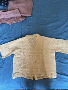 Beige Embroidery Top