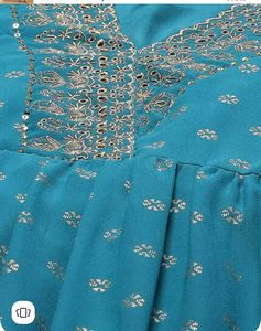 Rangriti V Neck Ethnic Motifs Print Puff Sleeve
