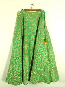 Fluorescent Green Colour Ethnic Gown (Women&#39;s)