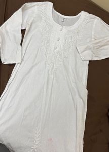 White Embroidered Kurta32-34