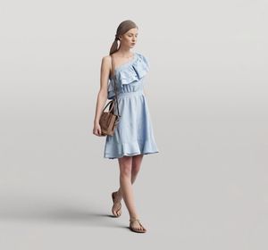Monteau Made In Los Angeles  Tiered Ruffle Dress