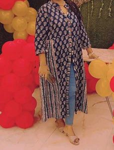 Elegant Blue Printed Kurta