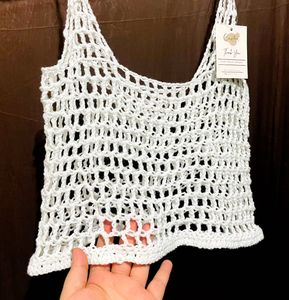 Crochet Mesh Crop Top