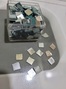 Box of small mirror glass for decoration for Navratri Collection