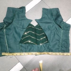 Full Sequence Bottle Green Blouse