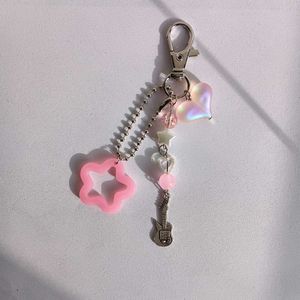 Pink Themed Guitar Bag Charm