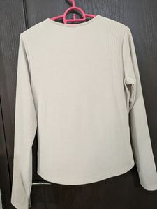 H&amp;M Beige Square Neck Top