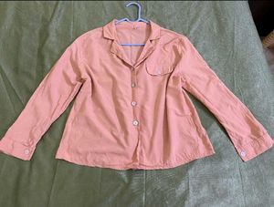 Peach Cotton Top(Second Button Broken)