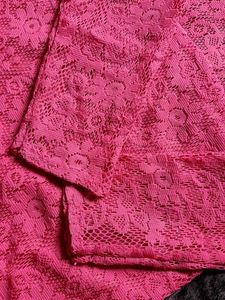 Pink Lace Long Sleeve Top