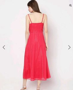 Vero Moda Red Cowl Neck Midi Dress