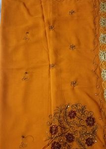 Elegant Orange Saree