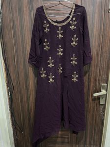 Elegant Purple Kurta Set