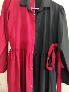 Two-Tone Shirt Dress