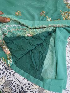 Green Embellished Kameez