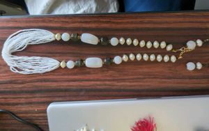Beaded Statement Necklace With Earrings