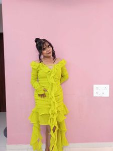 Ruffled Mini Dress & Pink Cotton Dres