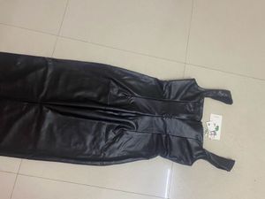 Newme Black Leather Bodycon Dress