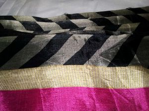 Womens Brand New Silk Gliterish Pink Saree.