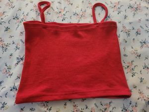 Red tunic top cotton