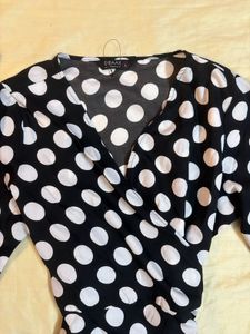 y2k polka dot wrap top / dress