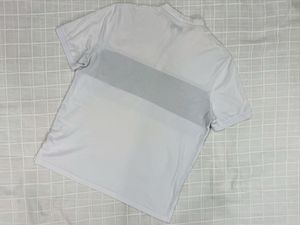 Men&#39;s White Striped Henley