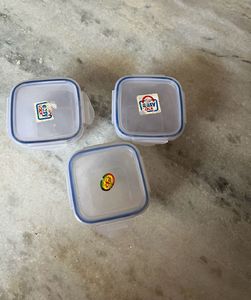 Set Of 3 150 Ml Lock Containers