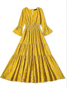 Yellow Floral Maxi Dress