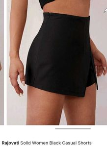 Black Casual Skort