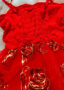 Korean Red Party Wear Gorgeous Dress❤️