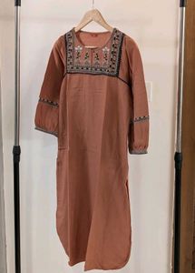 Boho Embroidered Long Sleeve Dress
