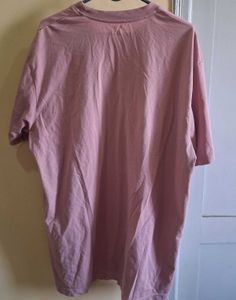 Pink Oversized T-Shirt with Logo