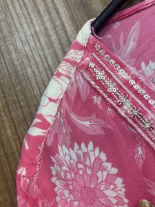 Pink Floral Print Kurta