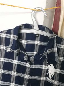 Blue Checked Shirt For Unisex