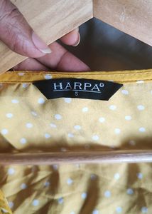 Yellow Polka Dot Wrap Top