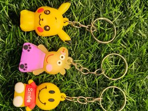 Silicon Key Chain Pack Of 5 Pcs