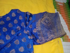 Beautiful Saree With Ready Blouse.... Princess Cut Blouse
