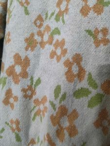 Floral Print Pullover Sweater