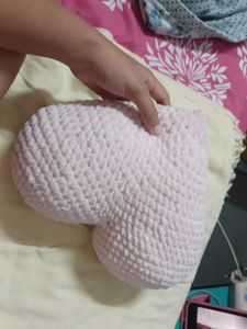 Crochet Heart Shaped Pillow