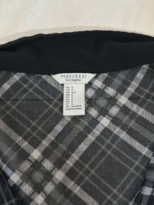 Forever 21 Plaid Sheer Blouse