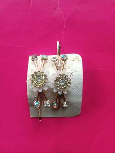 Korean Flower Hair Pins (Set of 2)