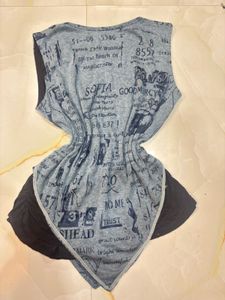 y2k Printed Sleeveless Top